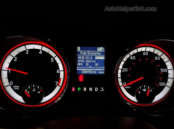 2C4RDGCG1HR711012 2017 DODGE GRAND Gray Вид щитка приладів
