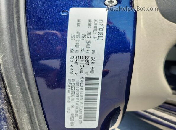 2C4RDGCG1HR731003 2017 DODGE GRAND Blue Вид наклейки з VIN-кодом
