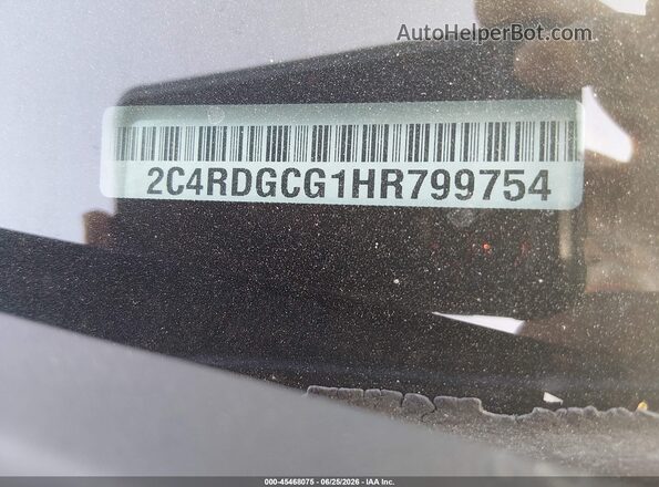 2C4RDGCG1HR799754 2017 DODGE GRAND CARAVAN White Engine compartment view