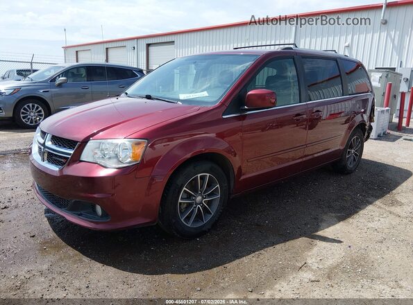 2C4RDGCG1HR807478 2017 DODGE GRAND CARAVAN Red Առջևի ձախ երեք քառորդ տեսարան
