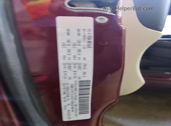 2C4RDGCG1JR191660 2018 DODGE GRAND Burgundy VIN კოდის სტიკერის ხედი