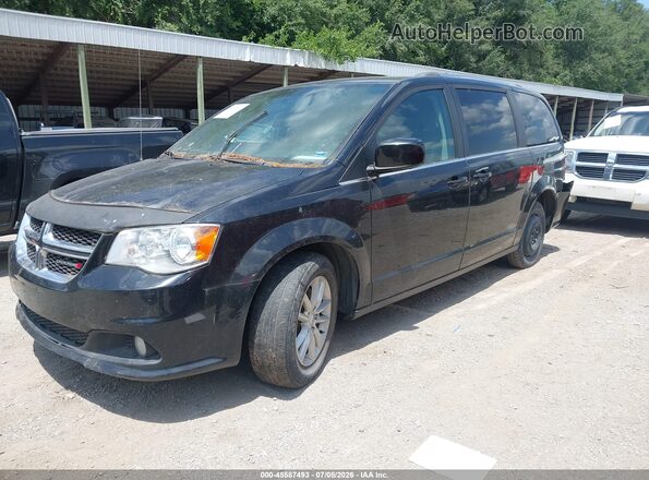 2C4RDGCG1JR208909 2018 DODGE GRAND CARAVAN Black Առջևի ձախ երեք քառորդ տեսարան