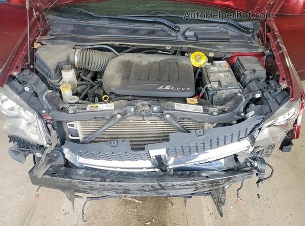 2C4RDGCG2JR328511 2018 DODGE GRAND Burgundy Vista del compartimento del motor