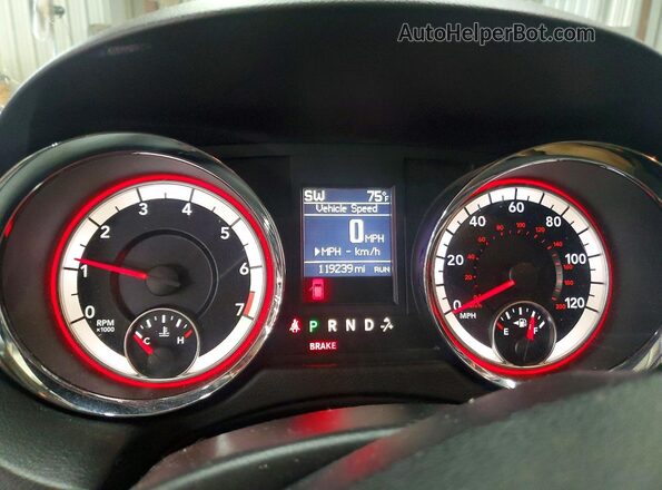 2C4RDGCG3GR322063 2016 DODGE GRAND Charcoal Instrument cluster view