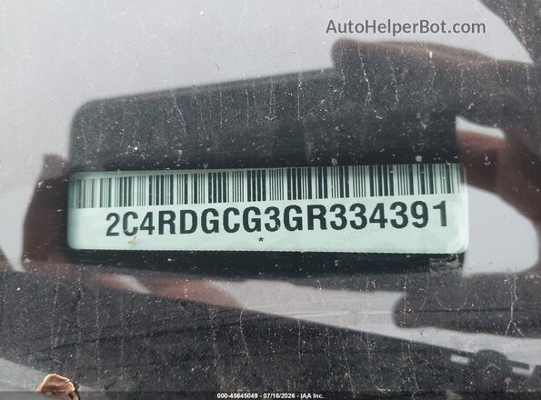 2C4RDGCG3GR334391 2016 DODGE GRAND CARAVAN Gray Engine compartment view