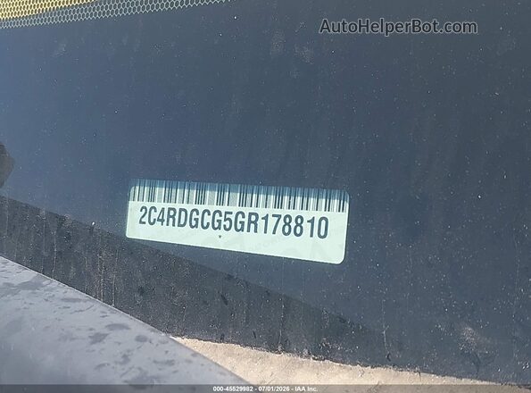 2C4RDGCG5GR178810 2016 DODGE GRAND CARAVAN White Вид підкапотного простору