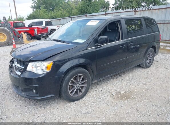 2C4RDGCG5HR773271 2017 DODGE GRAND CARAVAN Black Առջևի ձախ երեք քառորդ տեսարան