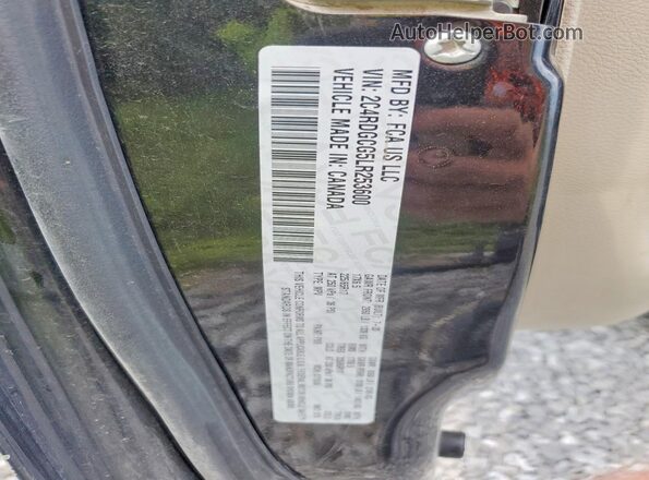 2C4RDGCG5LR253600 2020 DODGE GRAND Black Vista de la etiqueta del VIN