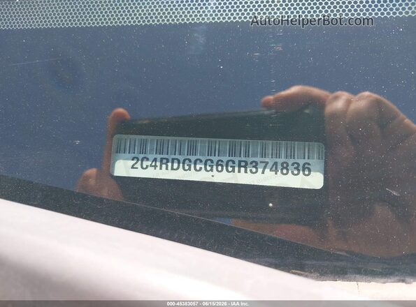2C4RDGCG6GR374836 2016 DODGE GRAND CARAVAN White Շարժիչի բաժամունքի տեսք