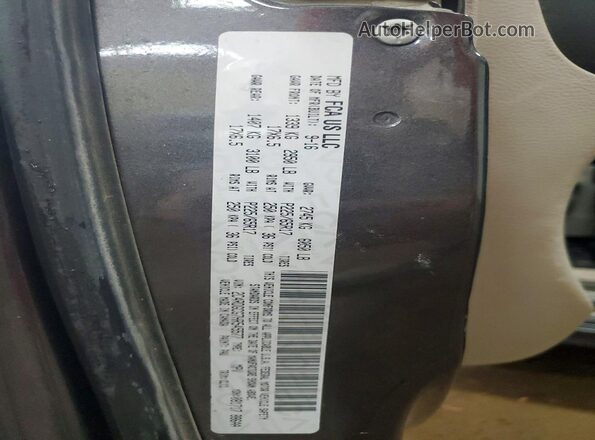 2C4RDGCG7HR545577 2017 DODGE GRAND Gray VIN sticker view