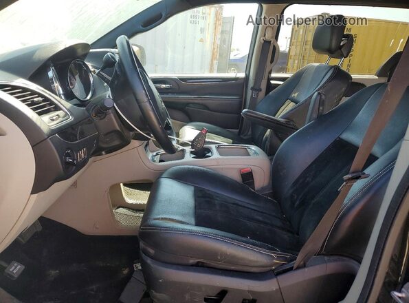 2C4RDGCG7HR649874 2017 DODGE GRAND Black Вид салону спереду