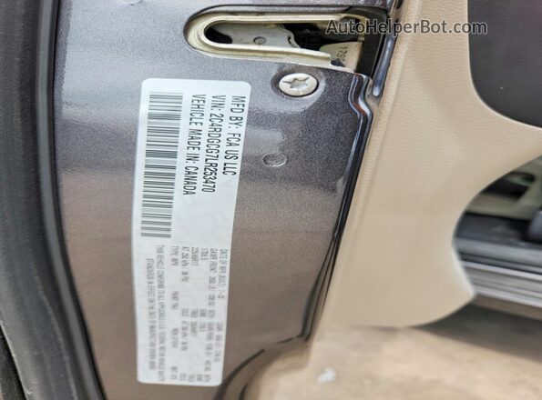 2C4RDGCG7LR253470 2020 DODGE GRAND Gray Вид наклейки з VIN-кодом