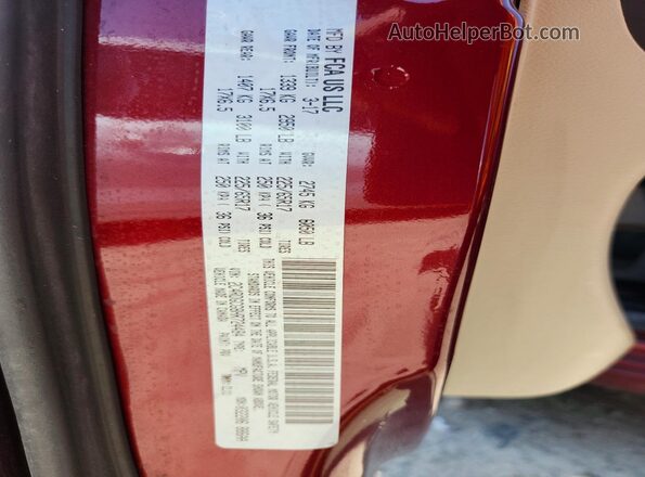 2C4RDGCG8HR724484 2017 DODGE GRAND Maroon VIN կոդի պիտակի տեսք