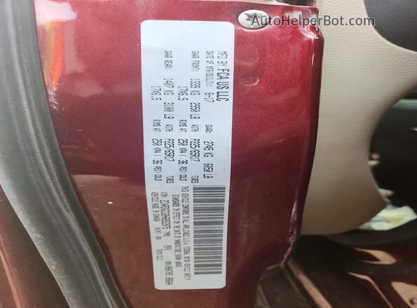 2C4RDGCG9HR852975 2017 DODGE GRAND Burgundy VIN կոդի պիտակի տեսք