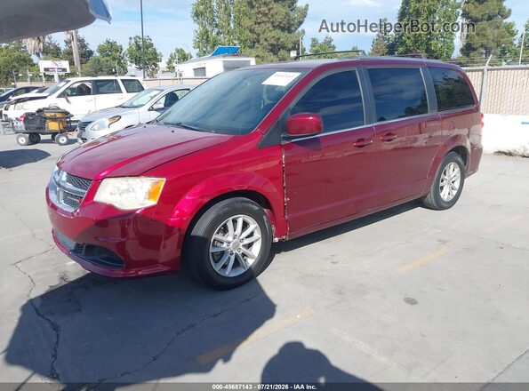 2C4RDGCG9JR210214 2018 DODGE GRAND CARAVAN Red Front left