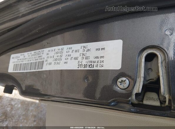 2C4RDGCGXGR343475 2016 DODGE GRAND CARAVAN Gray ძრავის განყოფილების ხედი