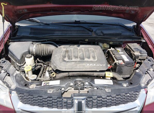 2C4RDGCGXHR858493 2017 DODGE GRAND CARAVAN Burgundy Вид ззаду