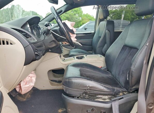 2C4RDGCGXJR216278 2018 DODGE GRAND Gray Vista interior delantera