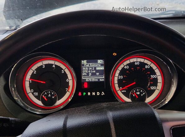 2C4RDGEG3HR573938 2017 DODGE GRAND Gray Widok zestawu wskaźników
