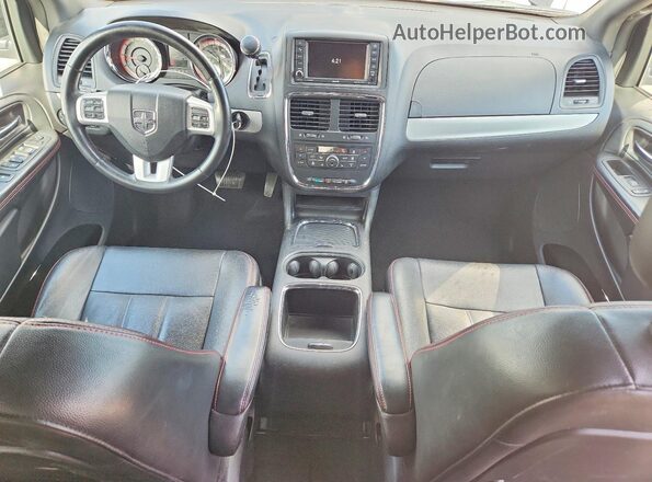 2C4RDGEG3HR798666 2017 DODGE GRAND Black Widok deski rozdzielczej