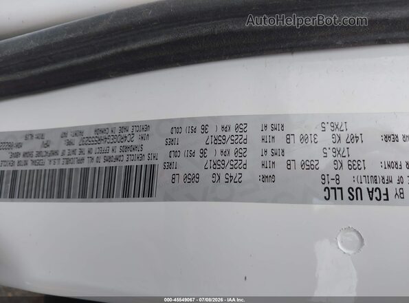 2C4RDGEG4HR555237 2017 DODGE GRAND CARAVAN White Widok komory silnika