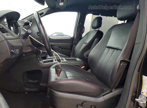 2C4RDGEG4JR299526 2018 DODGE GRAND Black Widok wnętrza z przodu