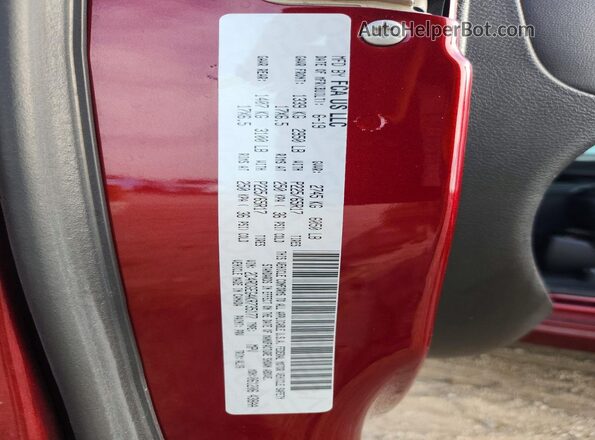 2C4RDGEG4KR735177 2019 DODGE GRAND Red სალონის 360-გრადუსიანი ხედი
