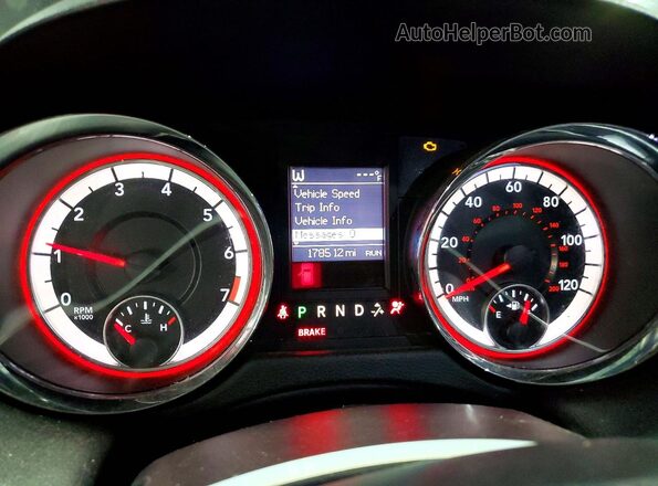 2C4RDGEG6HR863154 2017 DODGE GRAND Gray ხელსაწყოთა პანელის ხედი
