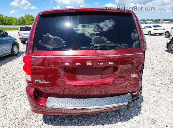 2C4RDGEG6JR283716 2018 DODGE GRAND Burgundy Widok z tyłu