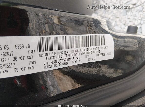 2C4RDGEG7GR384417 2016 DODGE GRAND CARAVAN Black Շարժիչի բաժամունքի տեսք