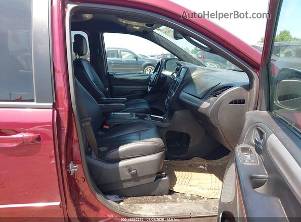 2C4RDGEG7HR740348 2017 DODGE GRAND CARAVAN Maroon Вид салону спереду