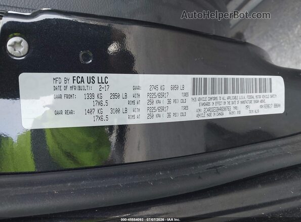 2C4RDGEG9HR690763 2017 DODGE GRAND CARAVAN Black Вид підкапотного простору