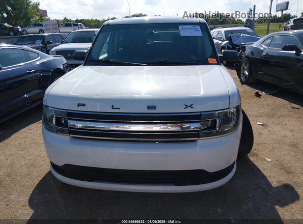 2FMGK5B81JBA22268 2018 FORD FLEX White Widok zestawu wskaźników