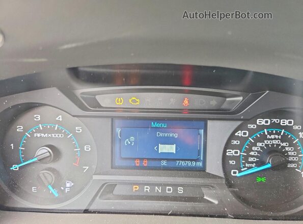 2FMGK5B86KBA23644 2019 FORD FLEX Белый Вид щитка приборов