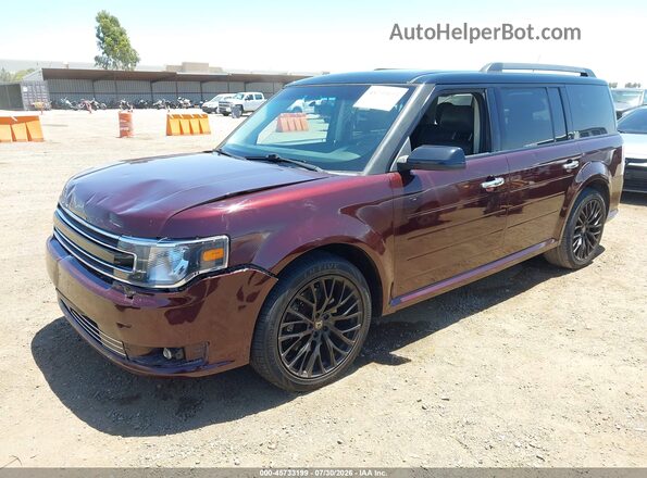 2FMGK5C81JBA19742 2018 FORD FLEX Burgundy Առջևի ձախ երեք քառորդ տեսարան