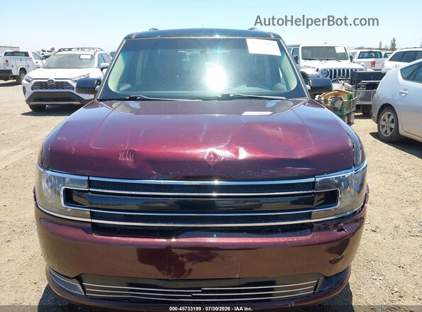 2FMGK5C81JBA19742 2018 FORD FLEX Burgundy Սարքավորումների վահանակի տեսք