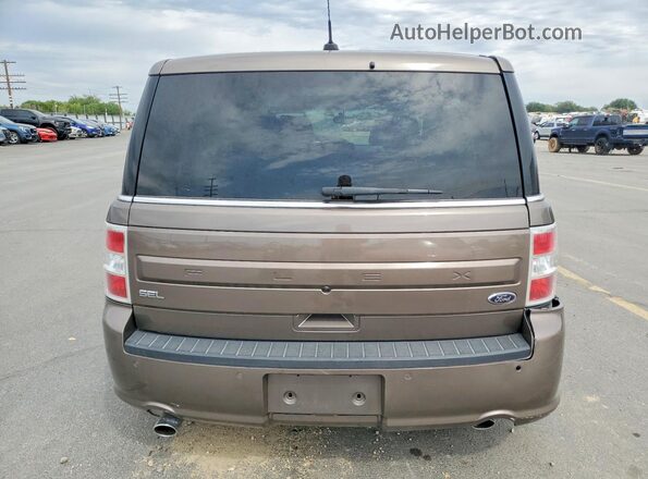 2FMGK5C82KBA32243 2019 FORD FLEX Brown Widok z tyłu