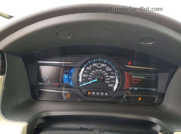 2FMGK5C82KBA32243 2019 FORD FLEX Brown Widok zestawu wskaźników