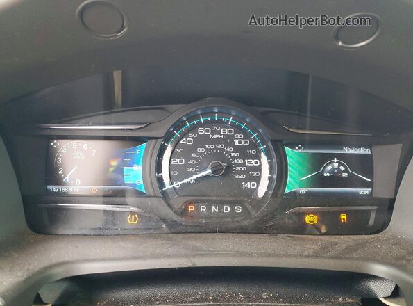 2FMGK5C84HBA07482 2017 FORD FLEX White Vista del cuadro de instrumentos