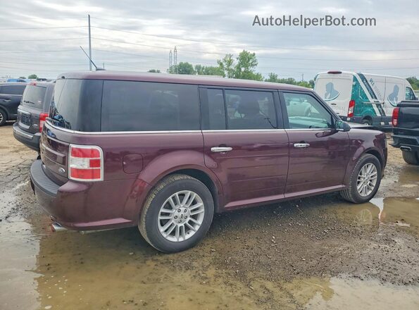 2FMGK5C84KBA02953 2019 FORD FLEX Maroon Trasero derecho