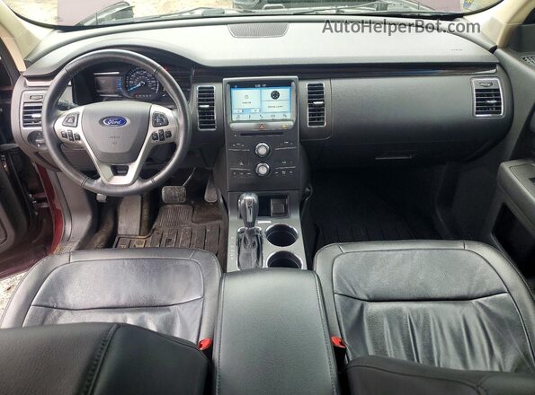 2FMGK5C84KBA02953 2019 FORD FLEX Maroon Vista del salpicadero