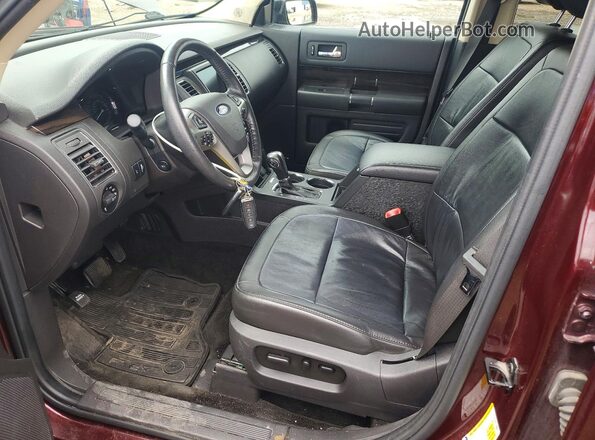 2FMGK5C84KBA02953 2019 FORD FLEX Maroon Vista interior delantera