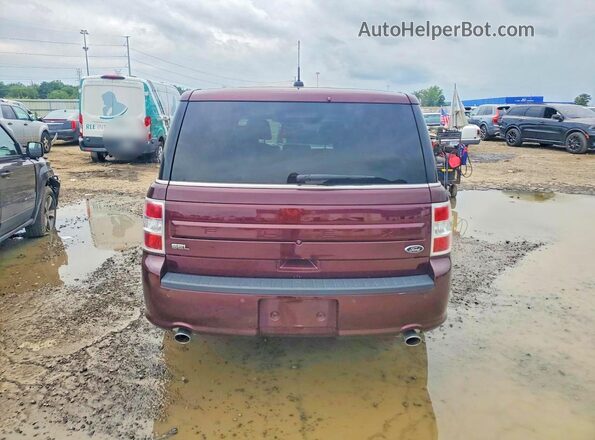 2FMGK5C84KBA02953 2019 FORD FLEX Maroon Vista trasera