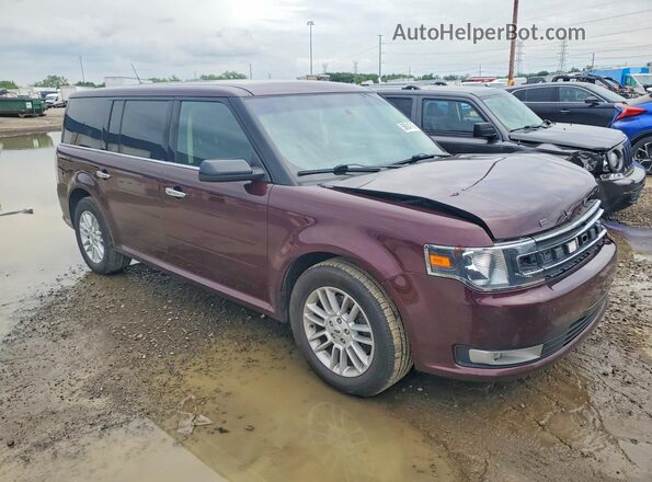 2FMGK5C84KBA02953 2019 FORD FLEX Maroon Delantero derecho