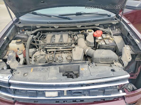2FMGK5C84KBA02953 2019 FORD FLEX Maroon Vista del compartimento del motor