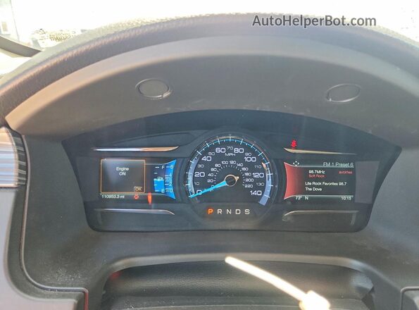 2FMGK5C84KBA07991 2019 FORD FLEX Blue Widok zestawu wskaźników