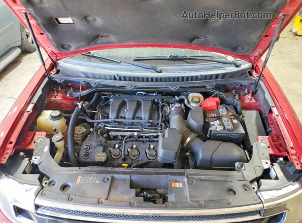 2FMGK5C85HBA07815 2017 FORD FLEX Red ძრავის განყოფილების ხედი