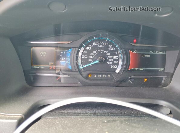 2FMGK5C88GBA22372 2016 FORD FLEX White Widok zestawu wskaźników