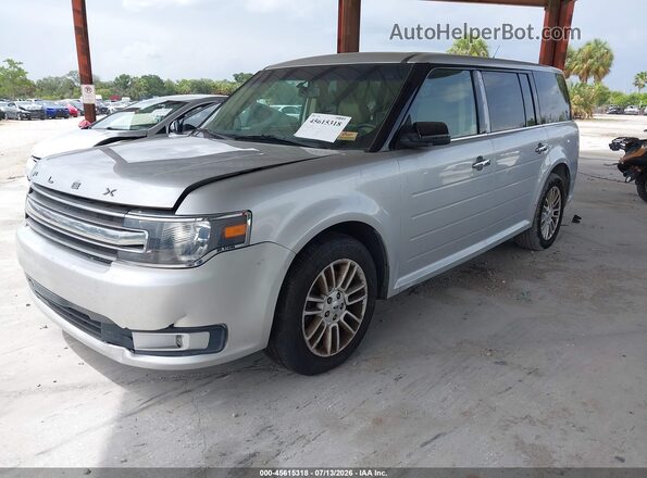 2FMGK5C88JBA14036 2018 FORD FLEX Silver Առջևի ձախ երեք քառորդ տեսարան