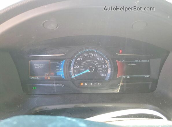 2FMGK5C88JBA22329 2018 FORD FLEX White Instrument cluster view